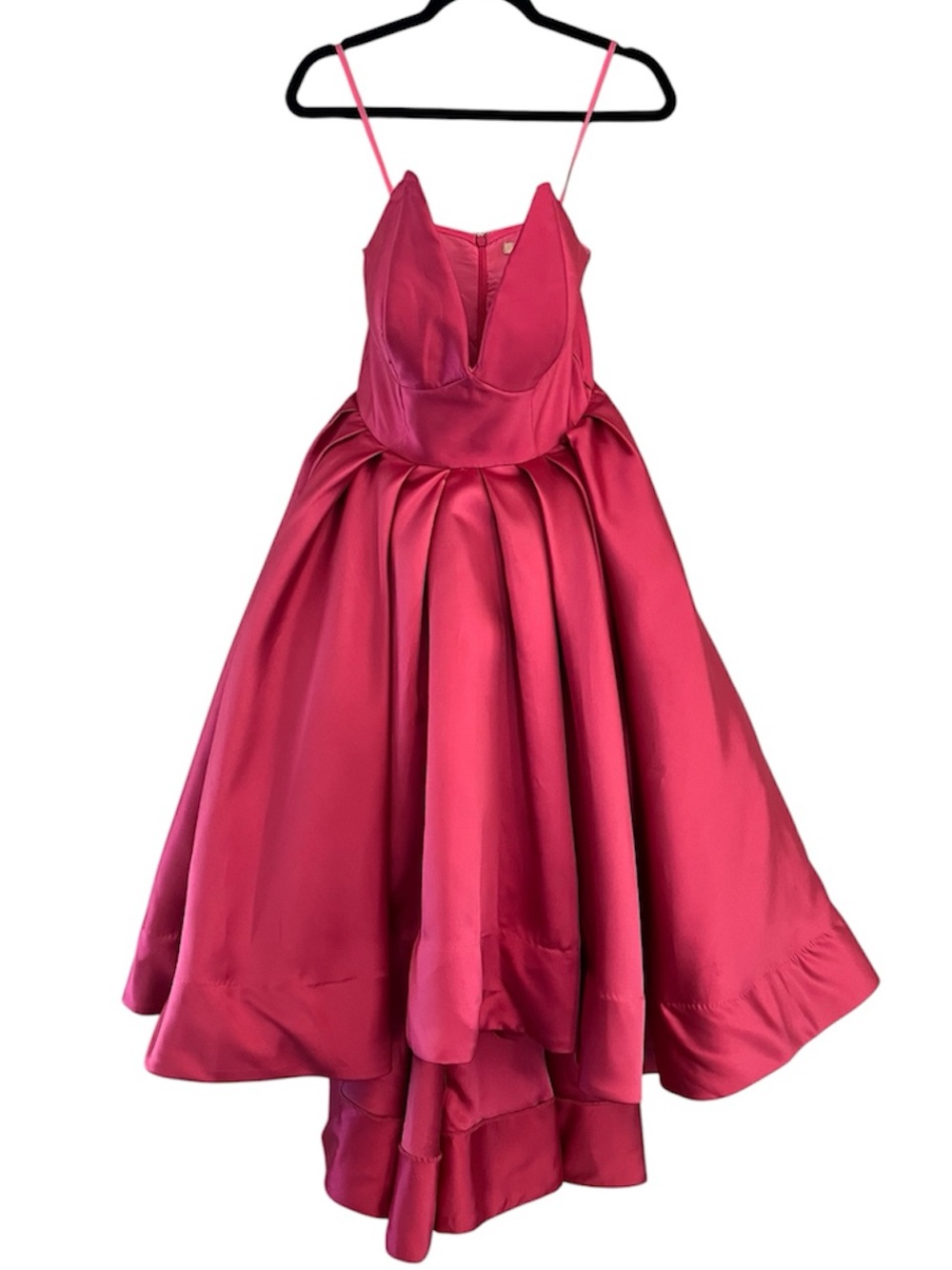 Hutch Anthropologie Strapless V-Neck Pleated High-Low Gown Size 4 NWT